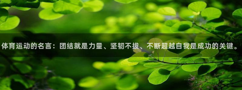 JJB竞技宝官网下载平台APP:体育运动的名言:团结就是力量